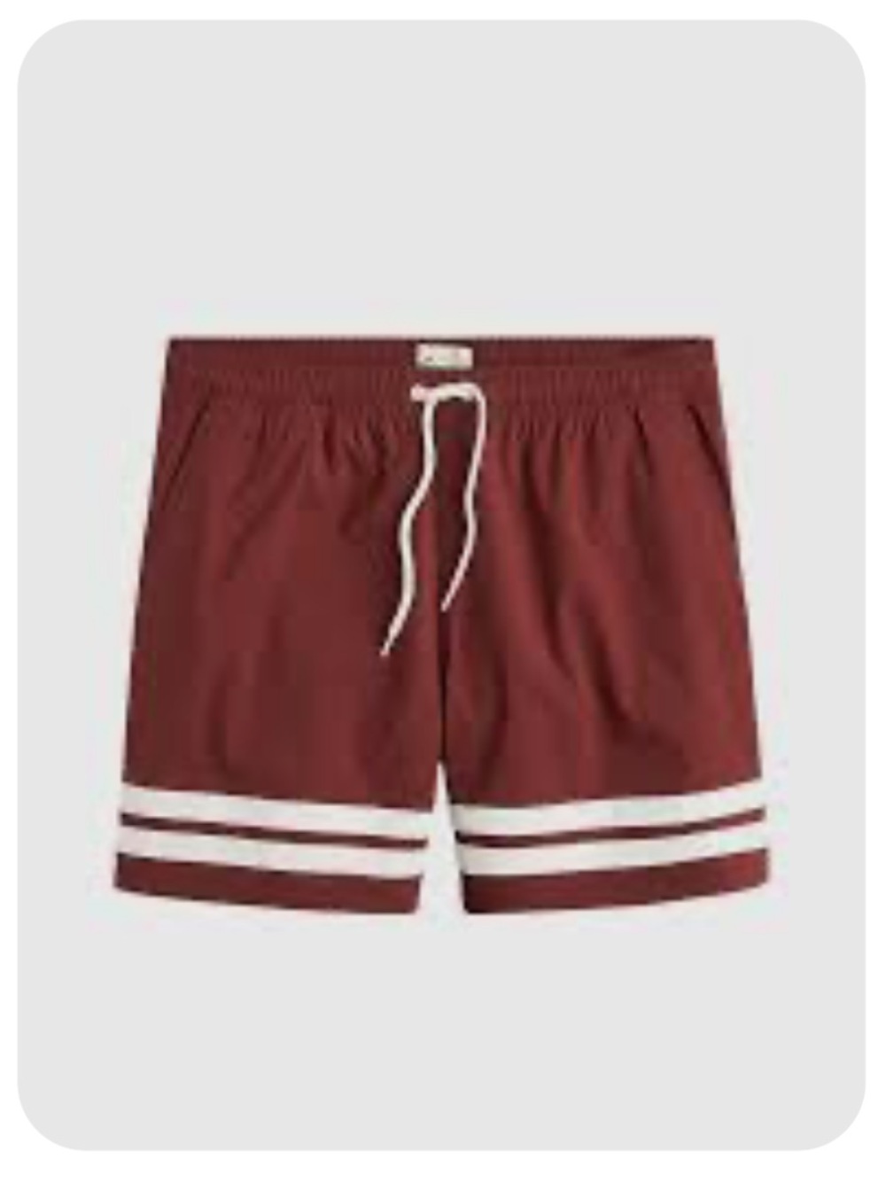 J Crew 6” Swim Board Shorts Burgundy